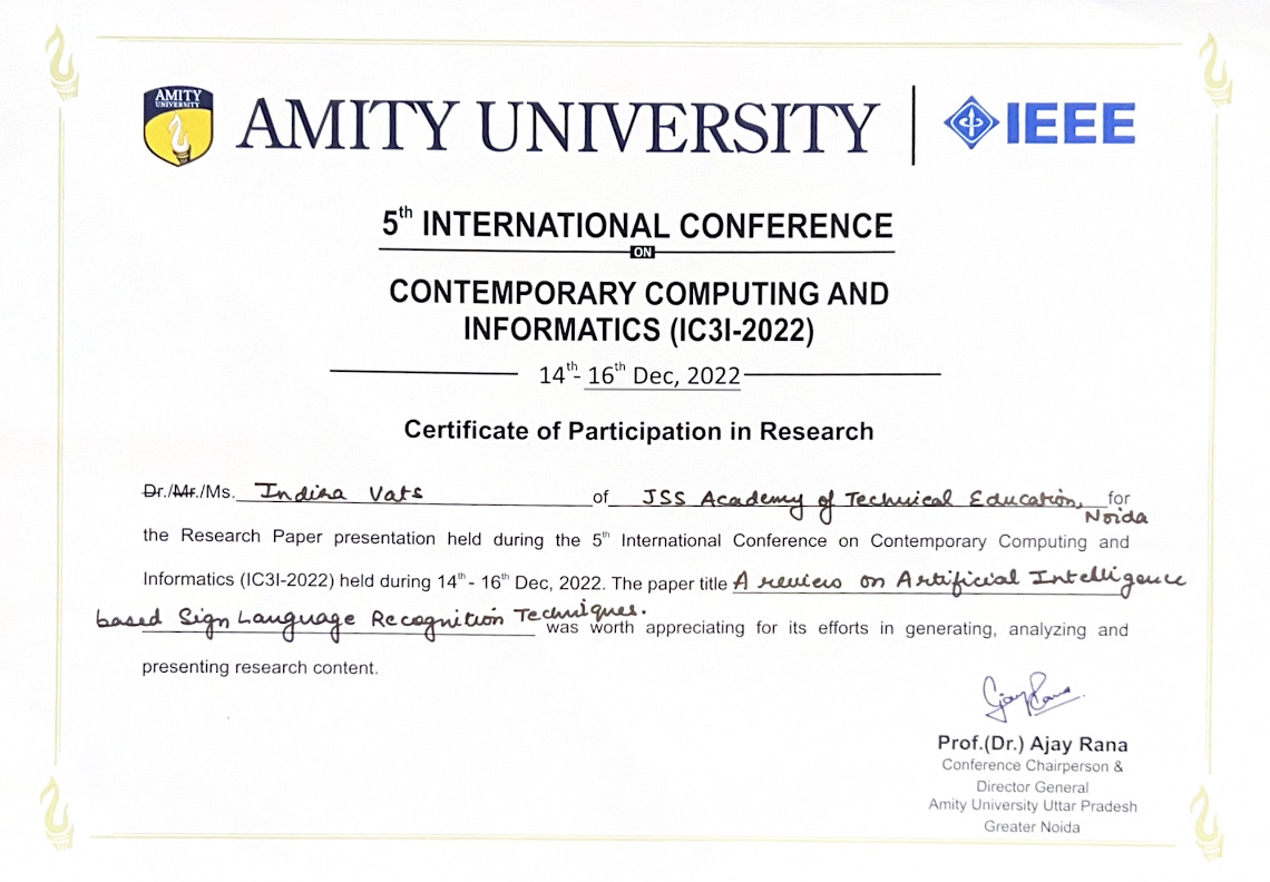 Certificate